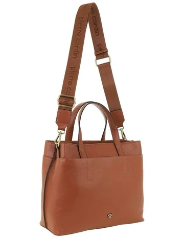 Leather Crossbody Bag in Tan