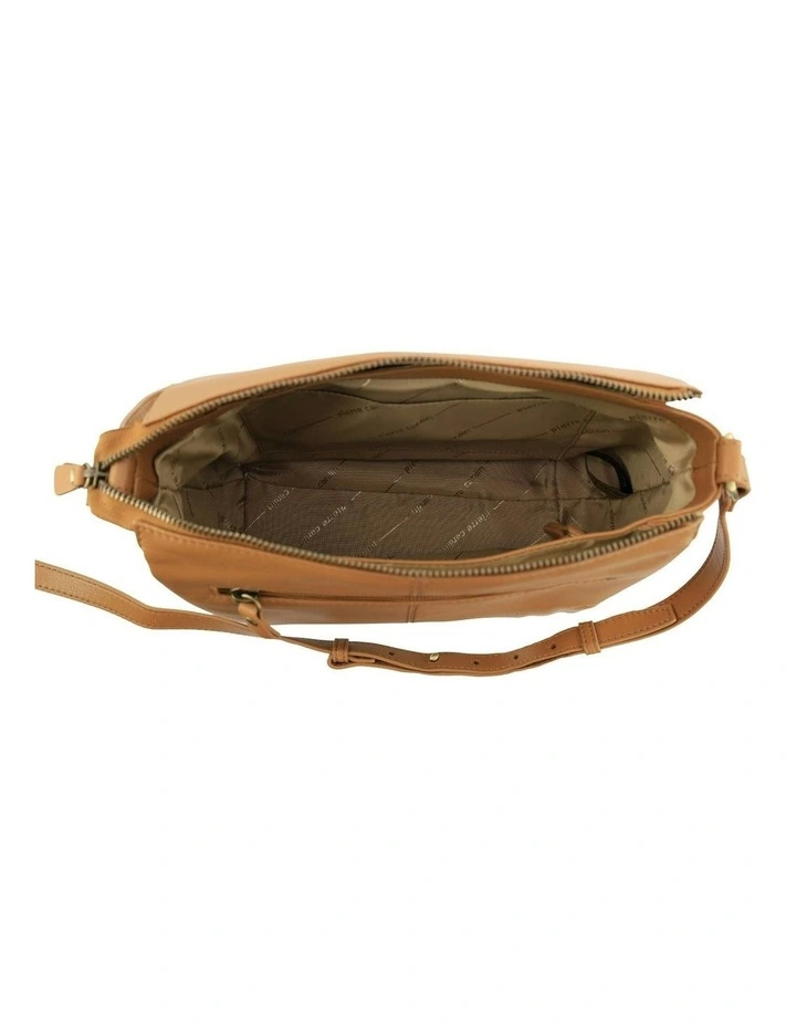 Leather Fashion Crossbody Bag in Almond image 3