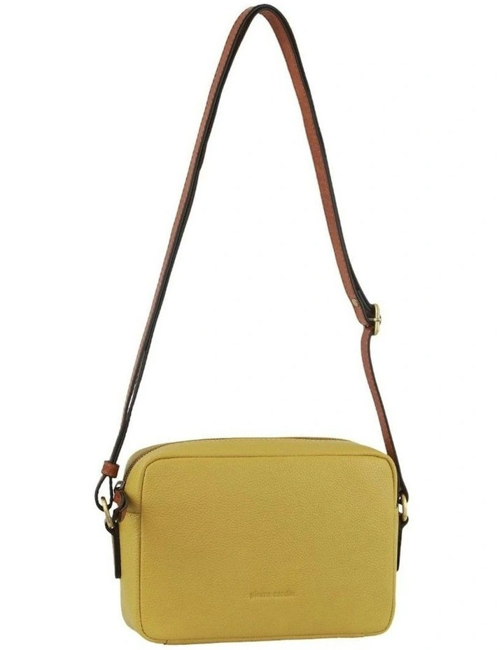 Leather Classic Square Crossbody Bag in Zinc Yellow image 1