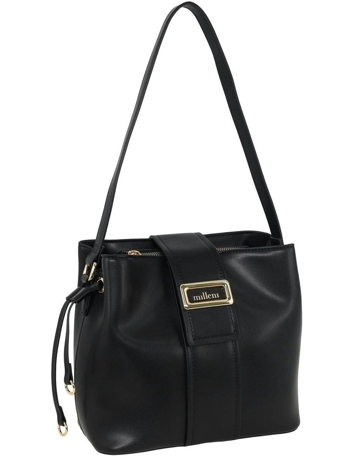 Vegan Leather Fashion Mini Tote Bag in Black image 1