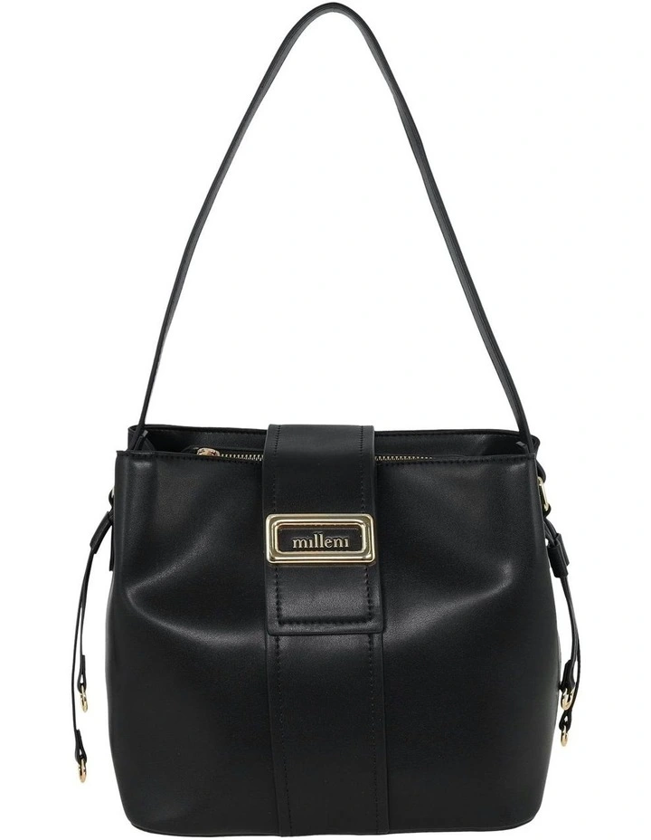 Vegan Leather Fashion Mini Tote Bag in Black image 2