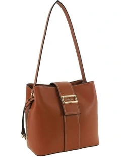 Vegan Leather Fashion Mini Tote Bag in Tan