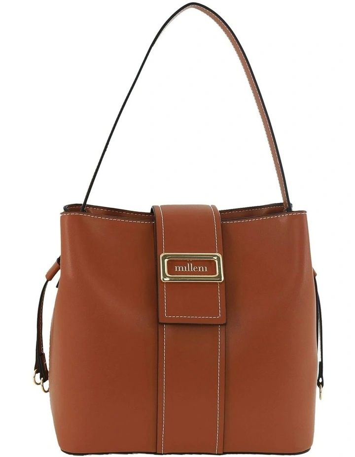 Vegan Leather Fashion Mini Tote Bag in Tan image 2