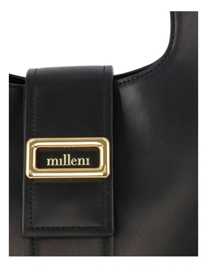 Vegan Leather Fashion Caryall Tote Bag in Black image 4