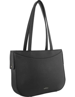 Vegan Leather Fashion Shoulder Tote Bag in Black