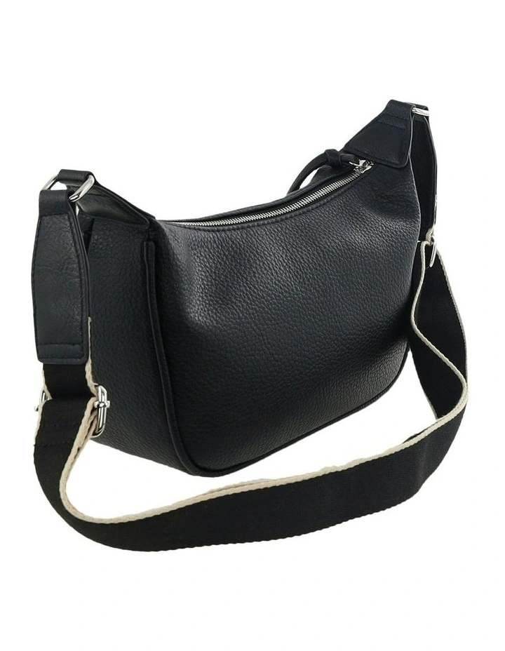 Vegan Leather Fashion Everyday Crossbody in Black image 3
