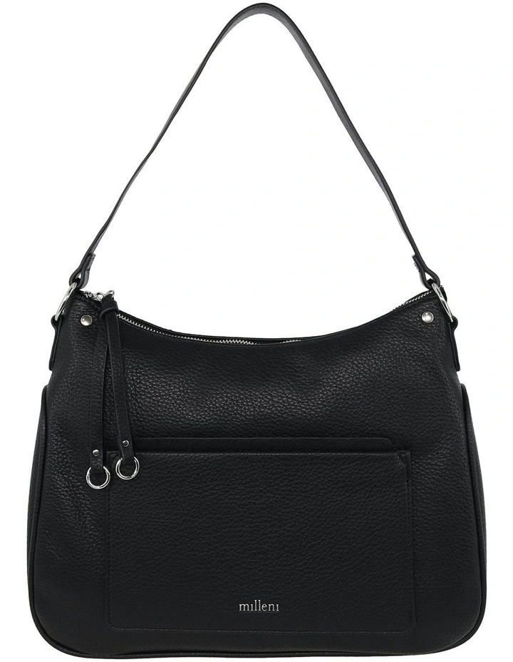 Vegan Leather Fashion Tote Bag in Black image 2