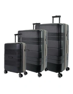 Impact Hard Suitcase Set 3-Piece in Black