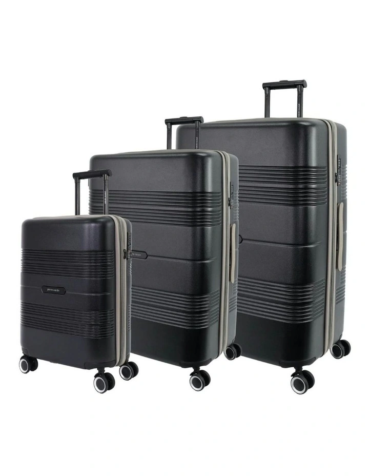 Impact Hard Suitcase Set 3-Piece in Black image 1