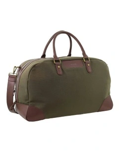 Unisex Canvas Overnight Bag in Brown