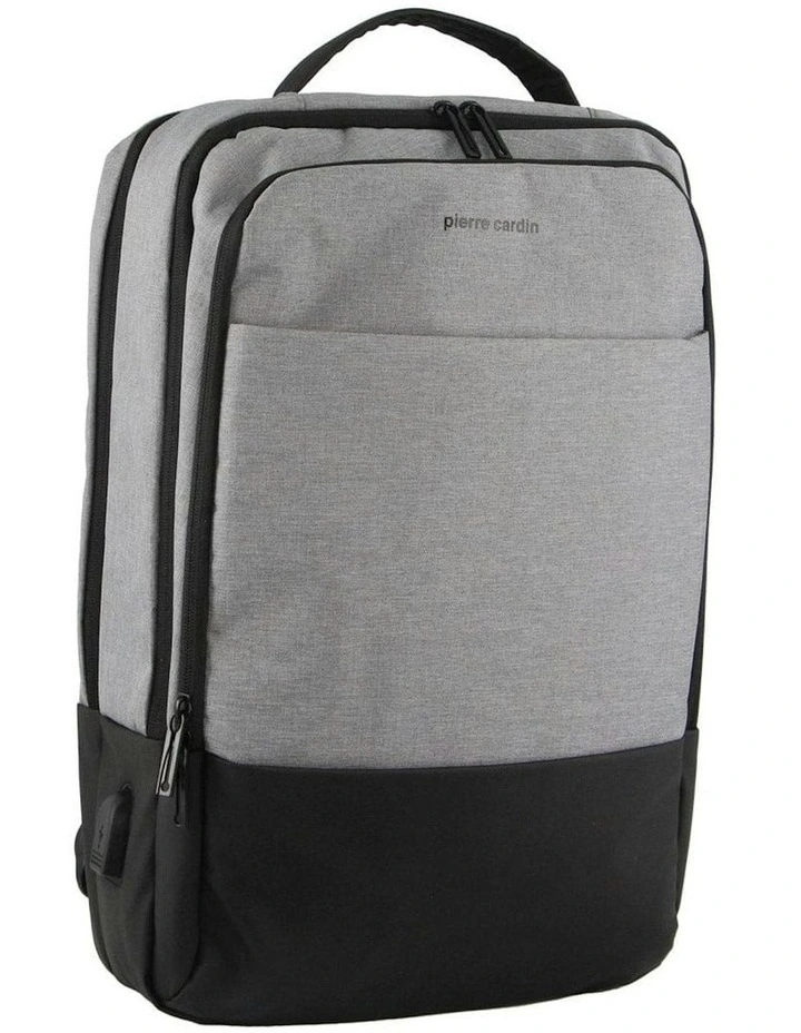 Travel and Business Backpack with Built-in USB Port in Grey image 1