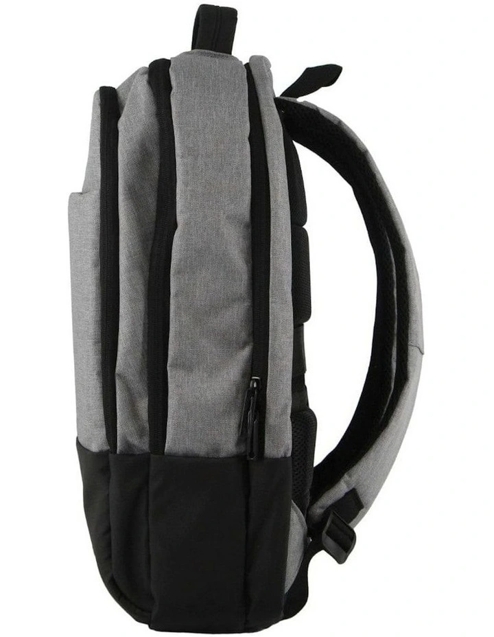 Travel and Business Backpack with Built-in USB Port in Grey image 2