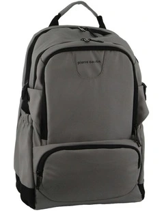 Travel and Business Backpack with Built-in USB Port in Grey