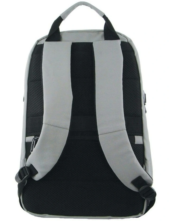 Travel and Business Backpack with Built-in USB Port in Grey image 3