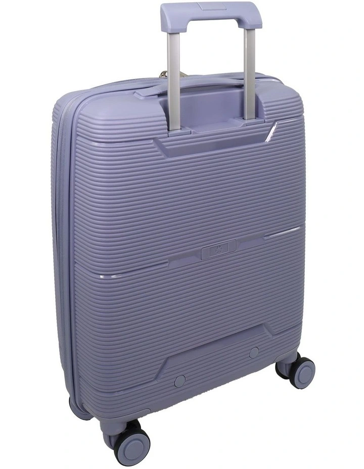 Luxe 54cm CABIN Front Opening Hard Shell Suitcase in Blue image 3