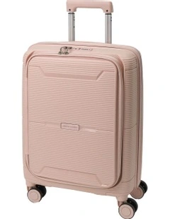 Luxe 54cm CABIN Front Opening Hard Shell Suitcase in Blush