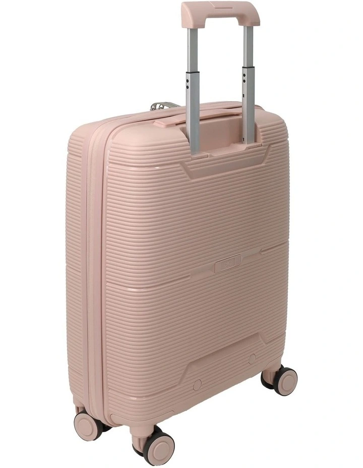 Luxe 54cm CABIN Front Opening Hard Shell Suitcase in Blush image 3