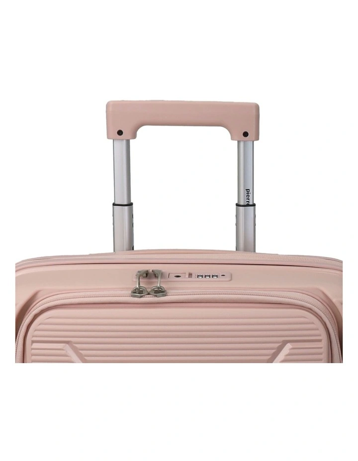 Luxe 54cm CABIN Front Opening Hard Shell Suitcase in Blush image 4