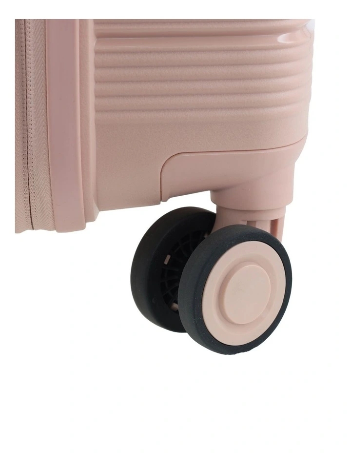 Luxe 54cm CABIN Front Opening Hard Shell Suitcase in Blush image 5