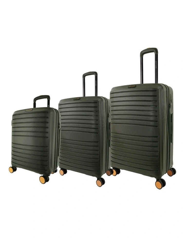 Oasis 3-Piece Hard Suitcase in Olive image 1
