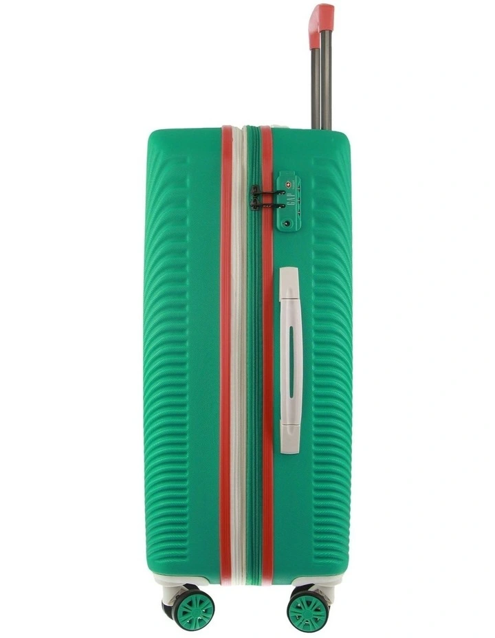 Stripe Medium Hard Shell Suitcase in Turquoise image 4