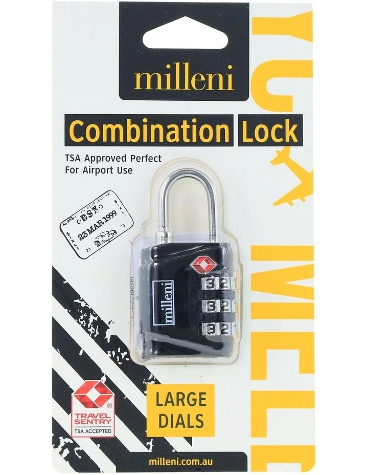 Travel TSA Combination Lock in Black image 2