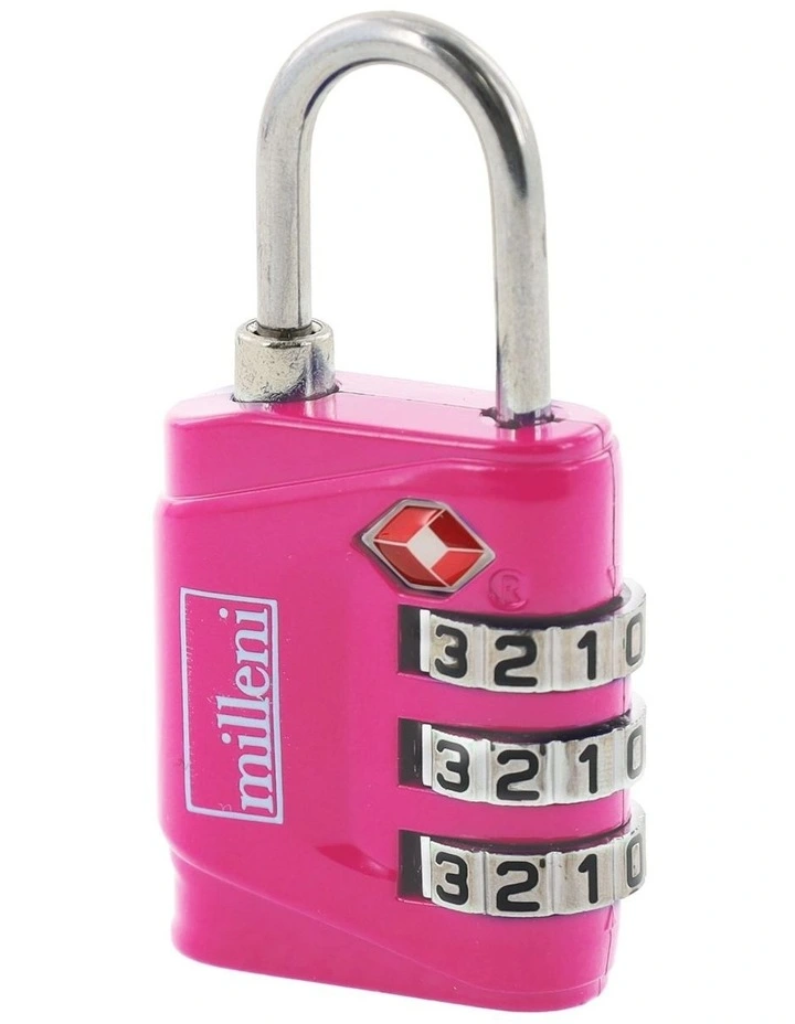 Travel TSA Combination Lock in Pink image 1