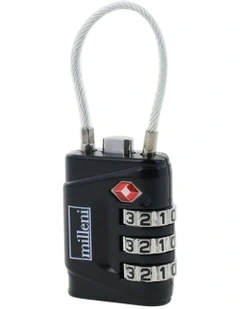 Travel TSA Cable Lock in Black