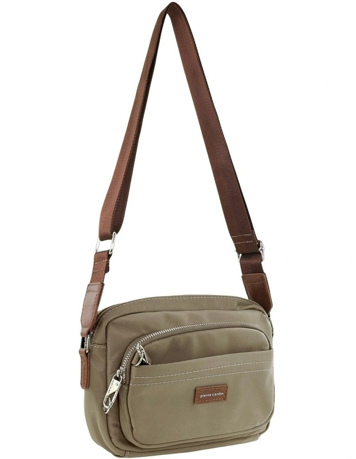 RFID Anti-Theft Nylon Crossbody Bag in Camel image 1