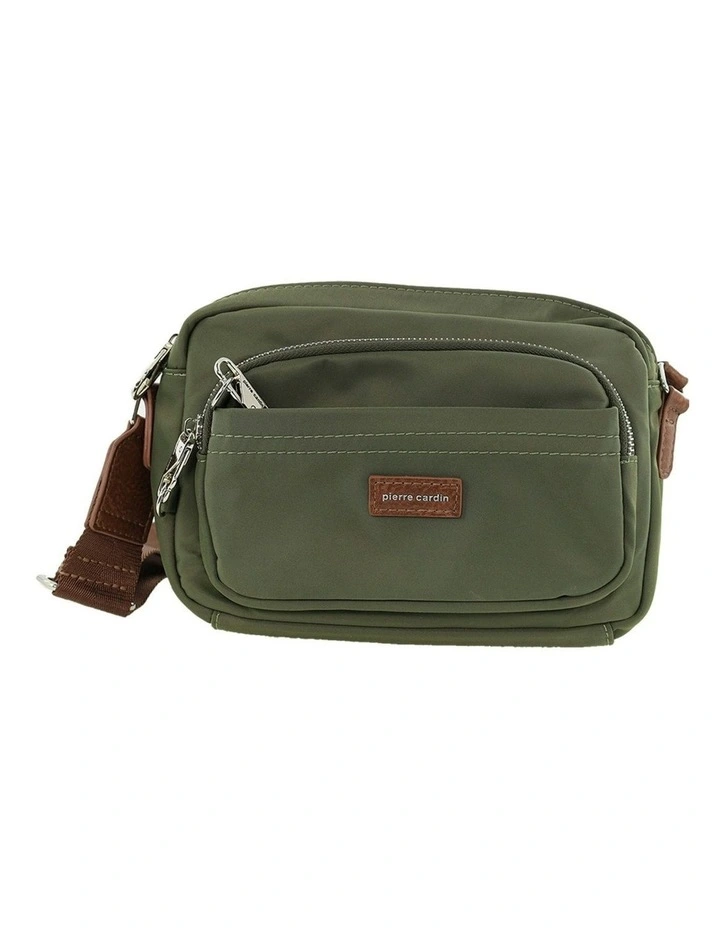 RFID Anti-Theft Nylon Crossbody Bag in Olive image 3