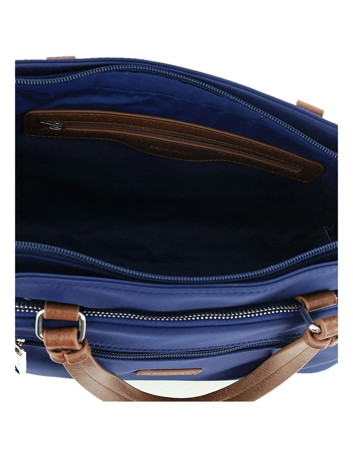 RFID Anti-Theft Nylon Mini Tote with Crossbody in Navy image 2