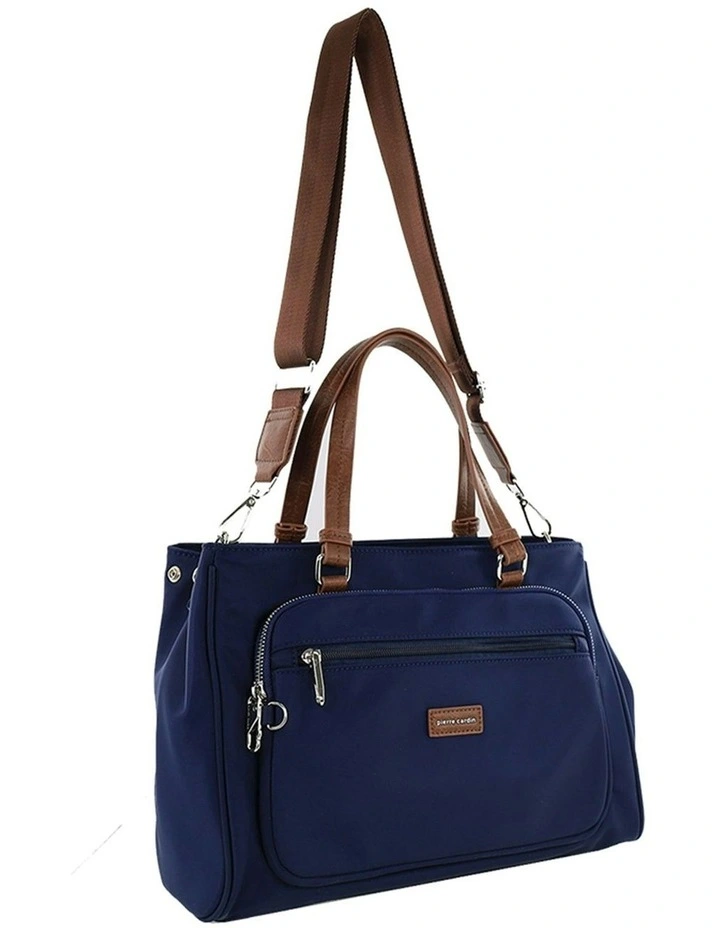 RFID Anti-Theft Nylon Mini Tote with Crossbody in Navy image 3