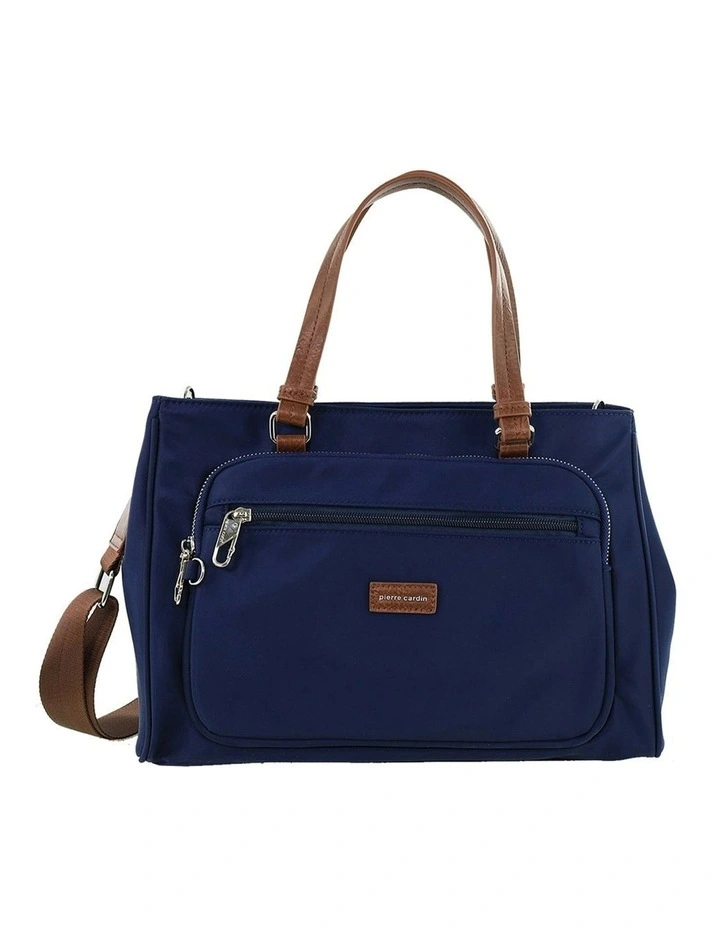 RFID Anti-Theft Nylon Mini Tote with Crossbody in Navy image 4