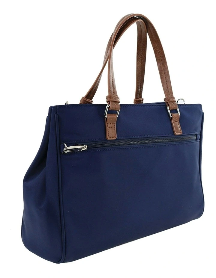 RFID Anti-Theft Nylon Mini Tote with Crossbody in Navy image 5