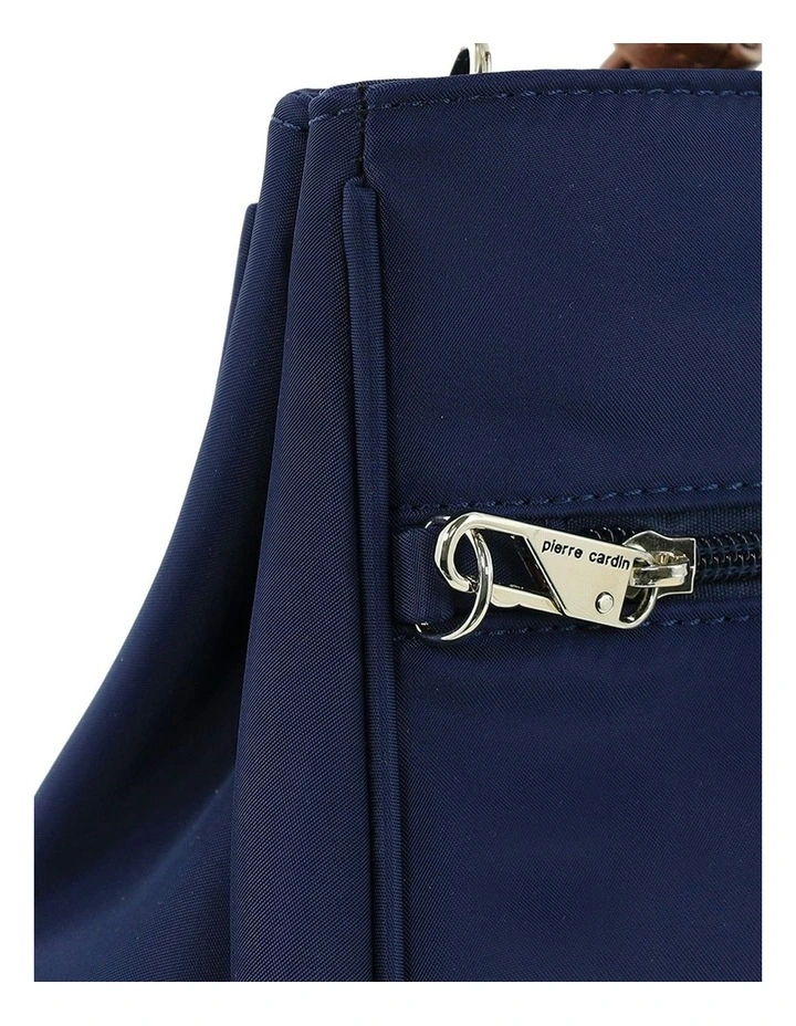 RFID Anti-Theft Nylon Mini Tote with Crossbody in Navy image 6
