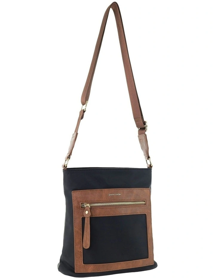 RFID Anti-Theft Nylon Crossbody Bag in Black image 1