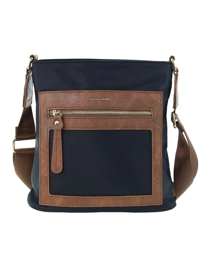 RFID Anti-Theft Nylon Crossbody Bag in Black image 3