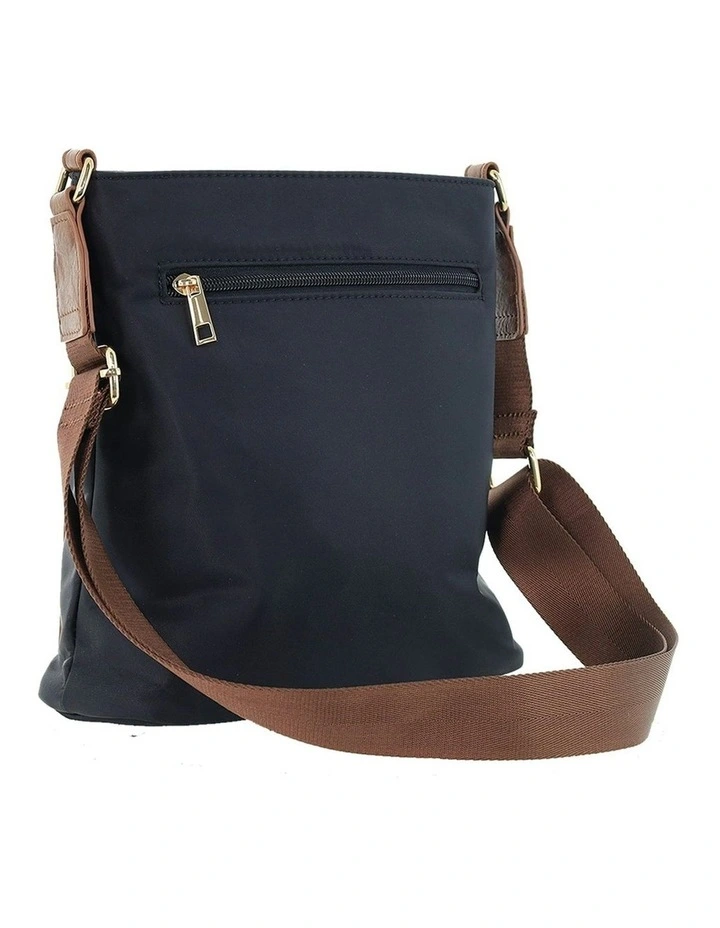 RFID Anti-Theft Nylon Crossbody Bag in Black image 4