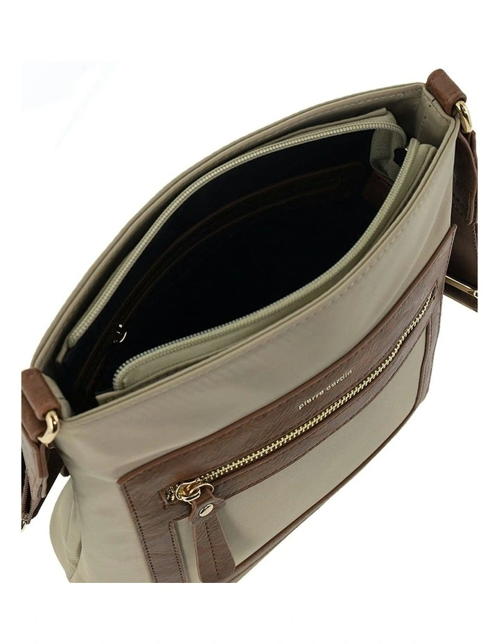 RFID Anti-Theft Nylon Crossbody Bag in Camel image 2