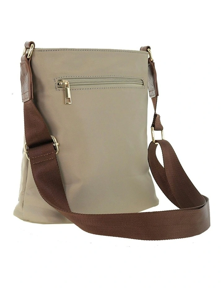 RFID Anti-Theft Nylon Crossbody Bag in Camel image 4