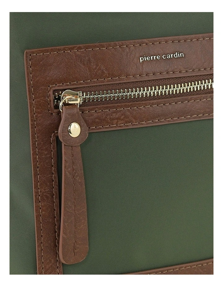 RFID Anti-Theft Nylon Crossbody Bag in Olive image 5