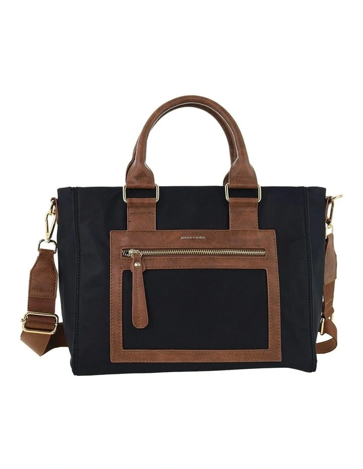 RFID Anti-Theft Nylon Mini Tote with Crossbody in Black image 4