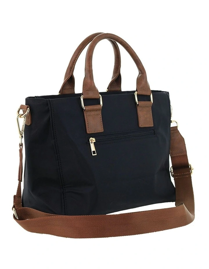 RFID Anti-Theft Nylon Mini Tote with Crossbody in Black image 5