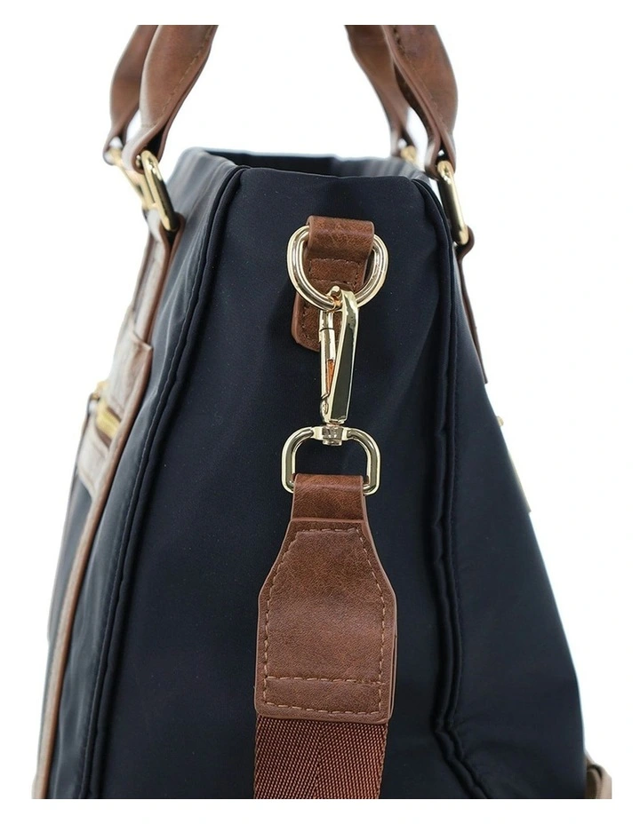 RFID Anti-Theft Nylon Mini Tote with Crossbody in Black image 6