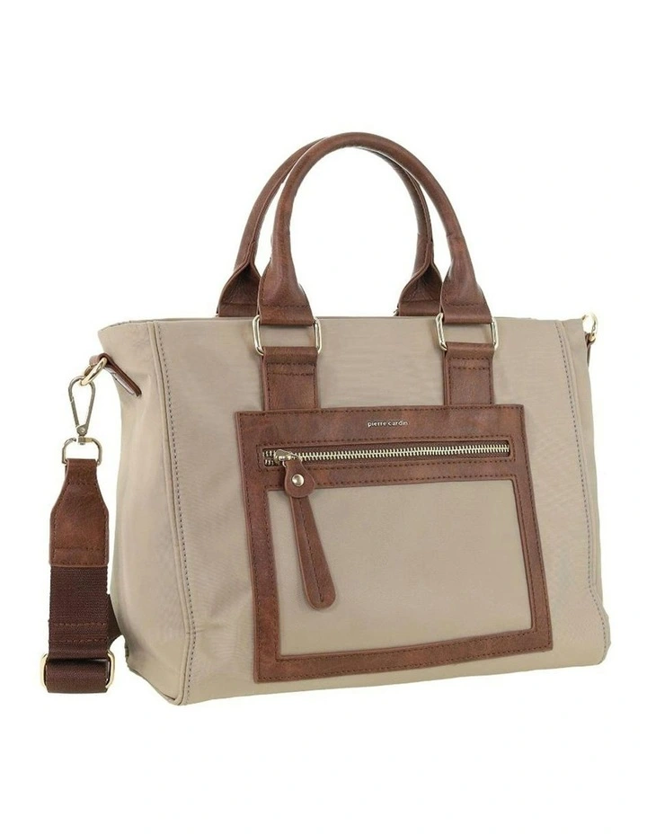 RFID Anti-Theft Nylon Mini Tote with Crossbody in Camel image 1