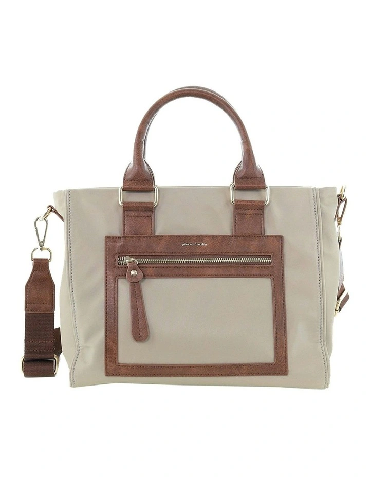 RFID Anti-Theft Nylon Mini Tote with Crossbody in Camel image 4