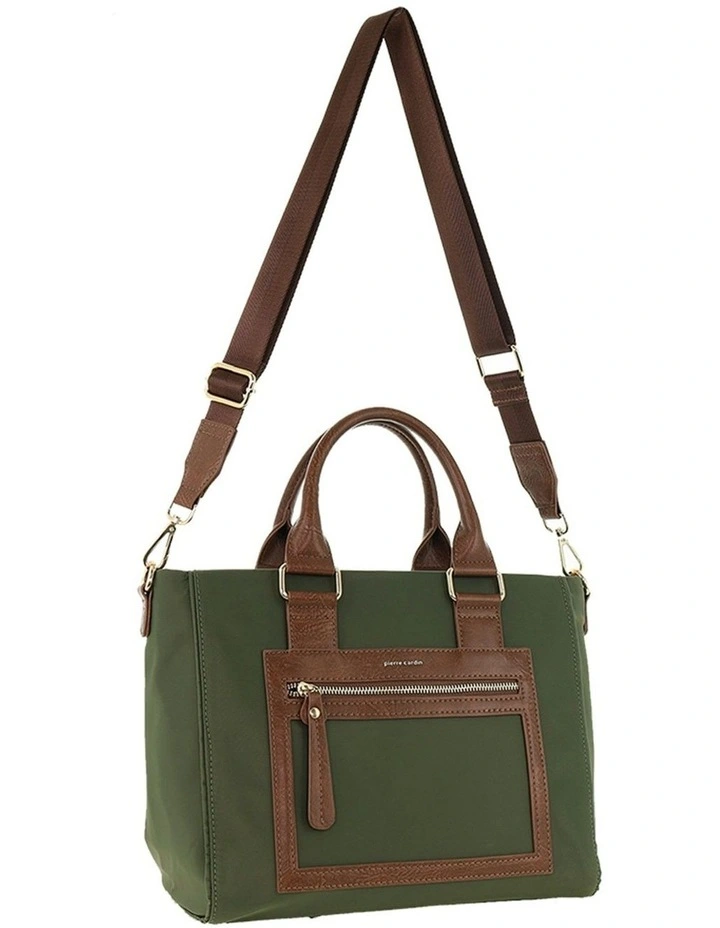 RFID Anti-Theft Nylon Mini Tote with Crossbody in Olive image 3