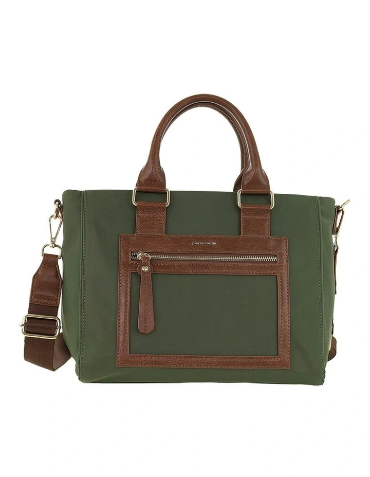 RFID Anti-Theft Nylon Mini Tote with Crossbody in Olive image 4