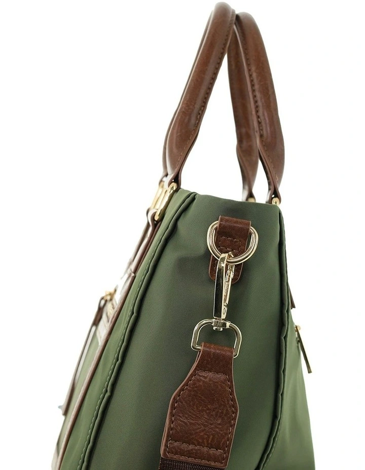 RFID Anti-Theft Nylon Mini Tote with Crossbody in Olive image 6