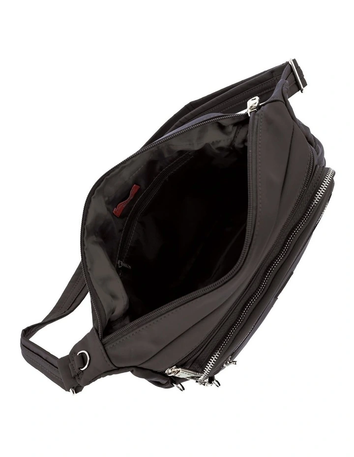 RFID Anti-Theft Nylon Crossbody in Black image 3